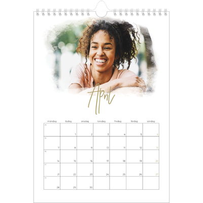 Fotokalender A4 Enkel (20 x 30 cm) — Fotoeffekter [April]