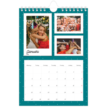 Fotokalender A5 Enkel — Färgglada retro bilder