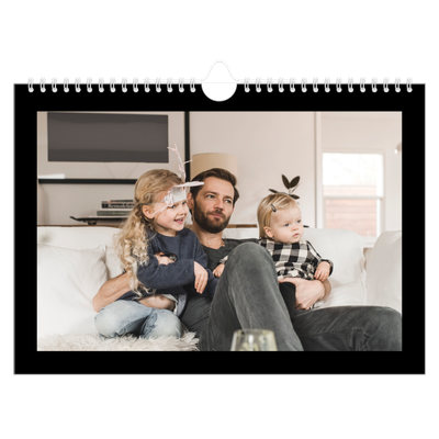 Fotokalender A4 Enkel — Svart ram [omslag]