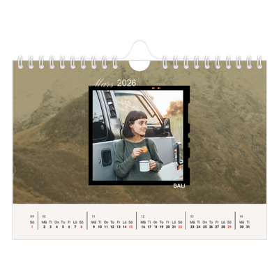 Fotokalender A5 Enkel — Äventyrslängtan [Mars]
