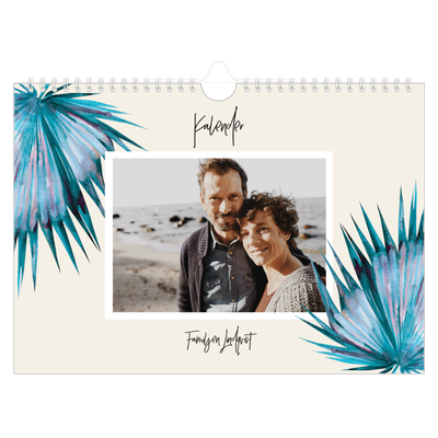 Fotokalender A4 Enkel — Målade blommor [omslag]