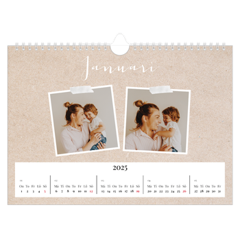Fotokalender A4 Enkel — Scrapbook kalender