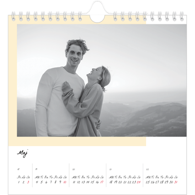 Årskalender kvadratisk — Färgglada ramar [omslag]