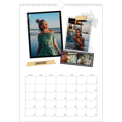 A3 Årskalender — Scrapbook stil [Januari]