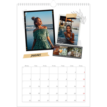 Fotokalender A3 Enkel — Scrapbook stil
