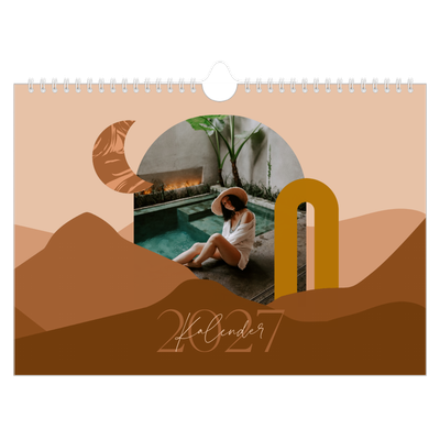 Fotokalender A4 Enkel — Neutrala berg [omslag]