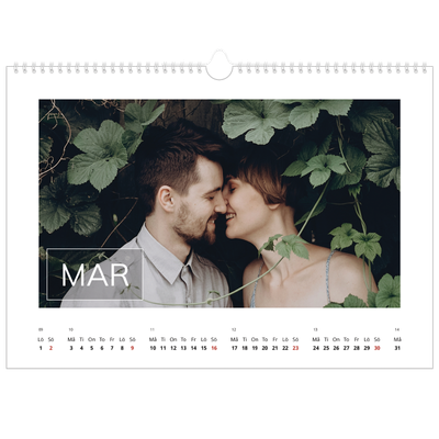 Fotokalender A3 Enkel — Stor dato [Mars]