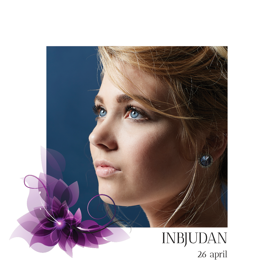 Inbjudningar — Lila blomma