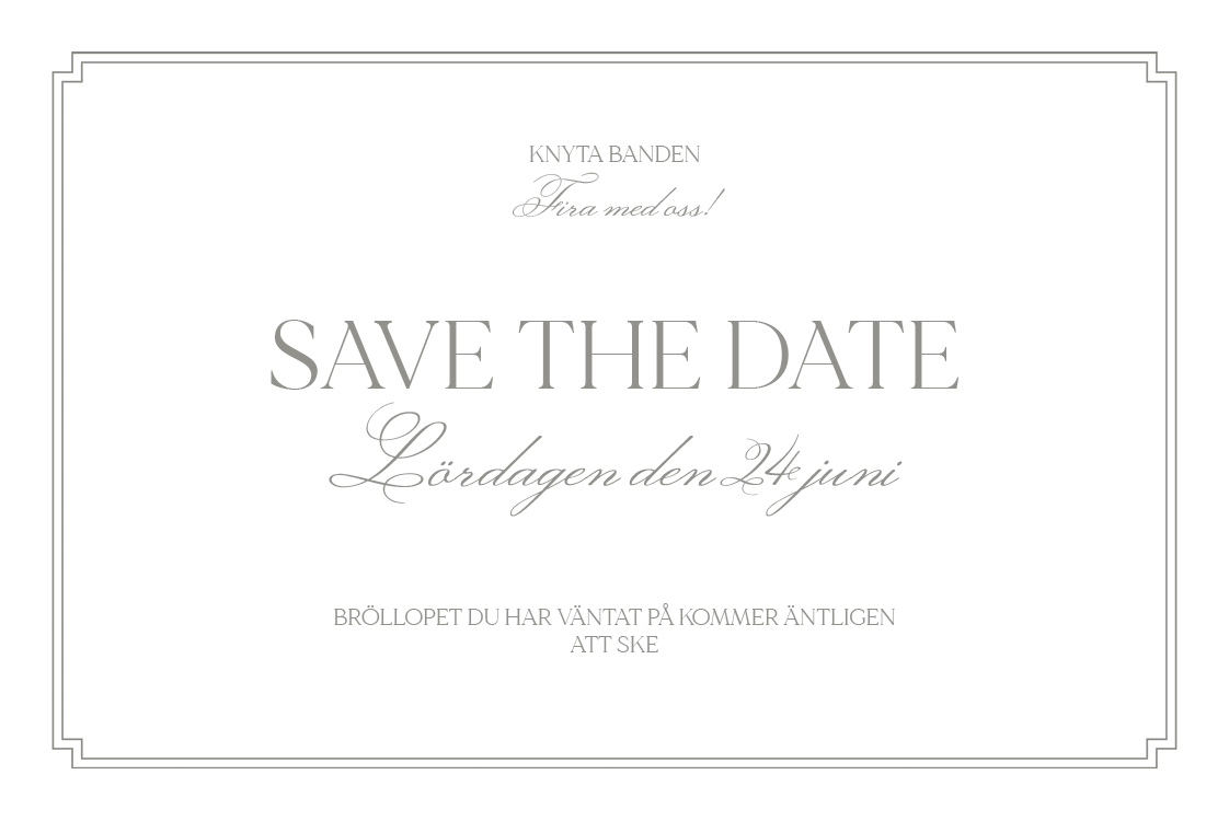 Save the date — Vacker typografi