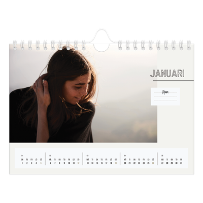 Fotokalender A5 Enkel — Notat till dig själv [Januari]