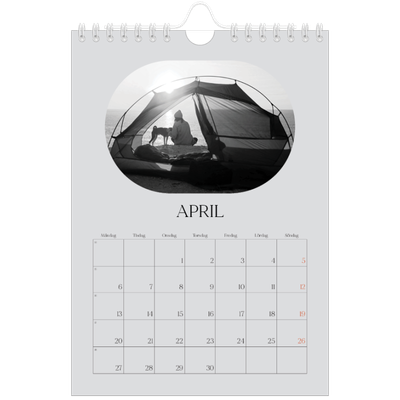 Fotokalender A5 Enkel — Den öppna vägen [April]