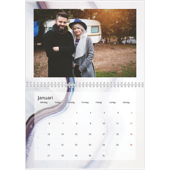 Fotokalender A3 Klassisk — Marmorpapper