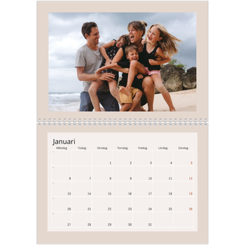 Fotokalender A3 Klassisk — Kalender i jordtoner