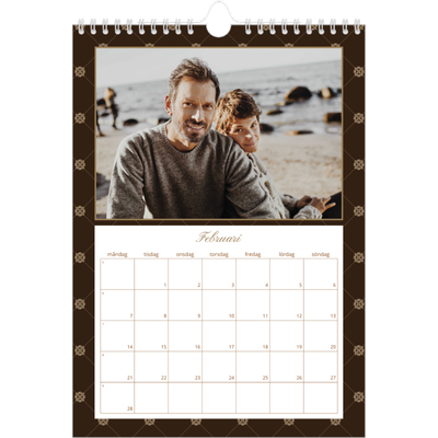 Fotokalender A4 Enkel (20 x 30 cm) — Geometriskt mönster [Februari]
