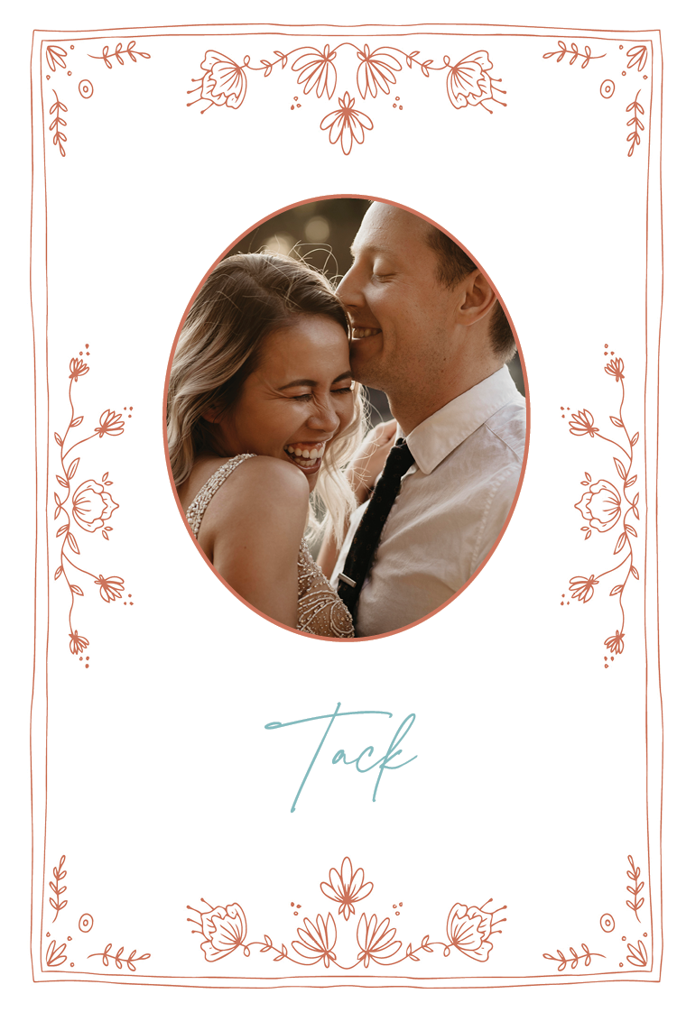 Tack — Blomstermönster