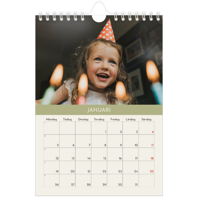 Fotokalender A5 Enkel — Pastellkapitel [Januari]