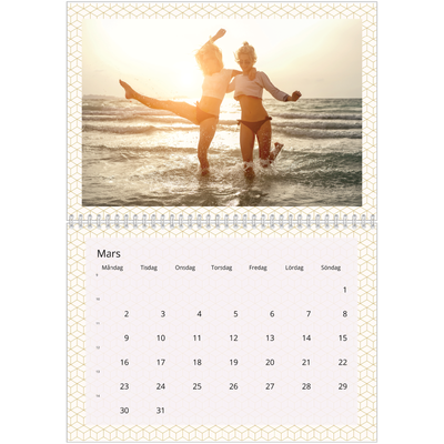 Fotokalender A3 Klassisk (30 x 40 cm) — Geometrisk [Mars]