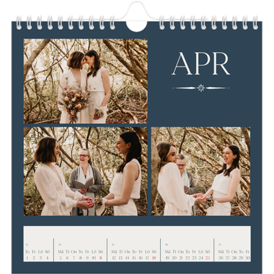Årskalender kvadratisk — Skiffer & seriffer [April]
