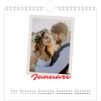 Fotokalender Kvadratisk — Signerad i karmosin