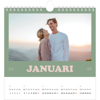Fotokalender Kvadratisk — Retro ramar