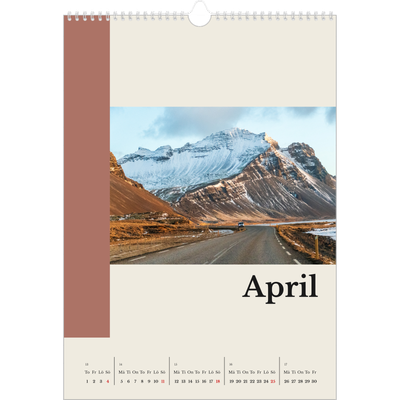 A3 Årskalender — Världens sevärdheter [April]