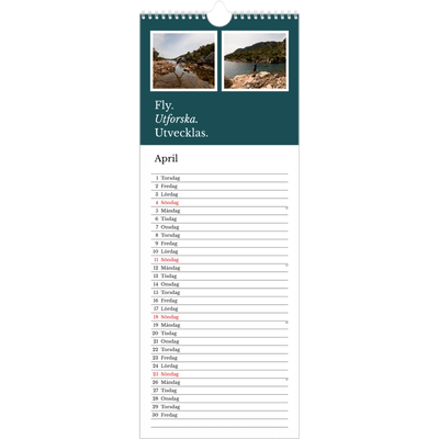 Fotokalender Smal  — Redaktionell Jord [April]