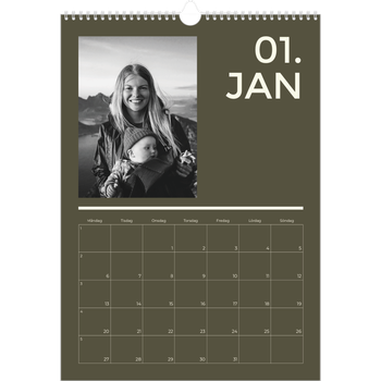 Fotokalender A3 Enkel — Modern och djärv