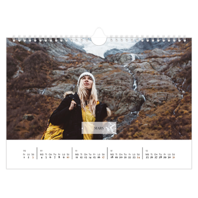 Fotokalender A4 Enkel — Klassisk kalender [Mars]