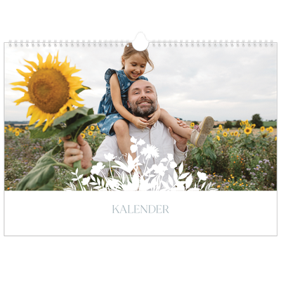 Fotokalender A3 Enkel — Blommotiv [omslag]