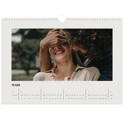 Fotokalender A3 Enkel — Simpel och modernt [Mars]