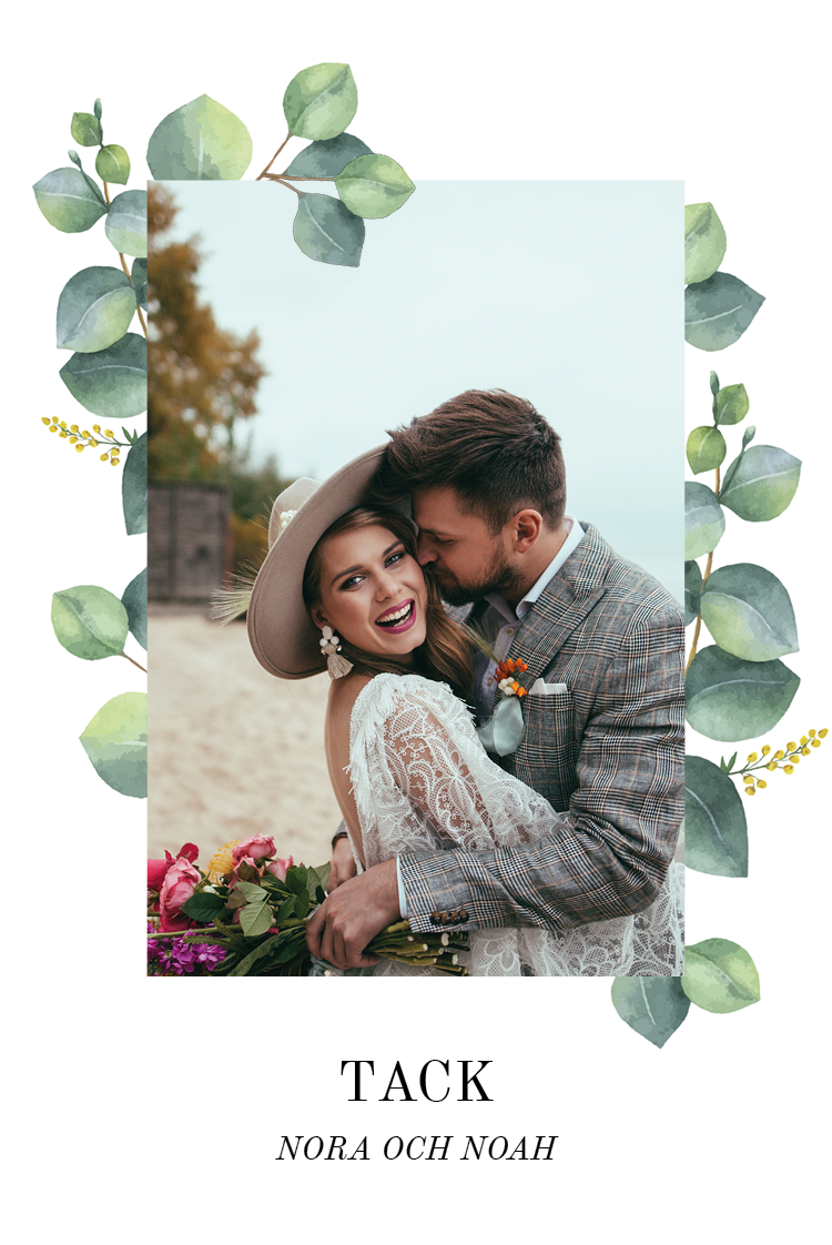 Tack — Målade blad