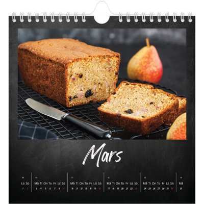 Årskalender kvadratisk — Svart tavla [Mars]