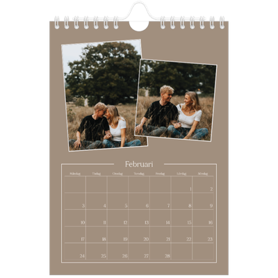 Fotokalender A5 Enkel — Skapade minnen [Februari]