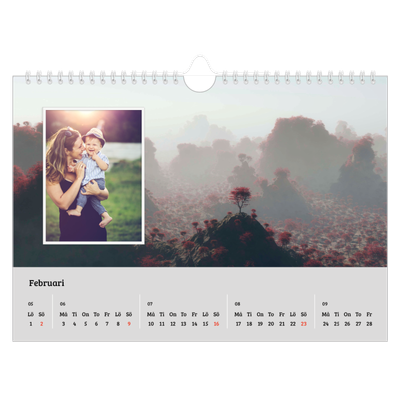 Fotokalender A4 Enkel — Fyra säsonger [Februari]