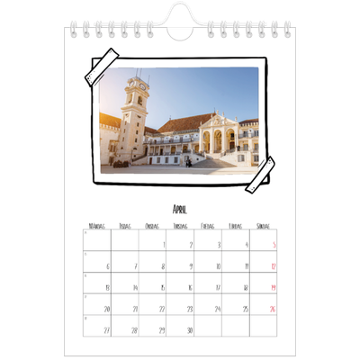 Fotokalender A5 Enkel — Albumögonblick [April]