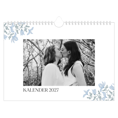 Fotokalender A4 Enkel — Elegant blommig [omslag]