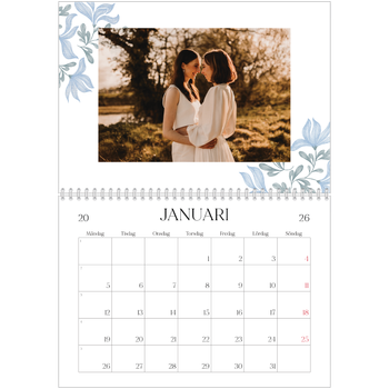 Fotokalender A3 Klassisk — Elegant blommig