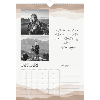 Fotokalender A3 Enkel — Citatsamling om välbefinnande