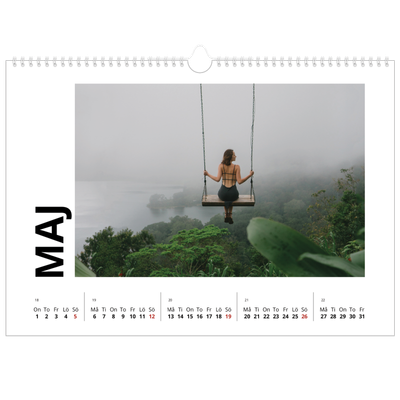 Fotokalender A3 Enkel — Vit kalender [omslag]