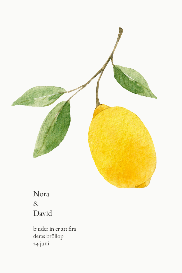 Inbjudningar — Citrus chic