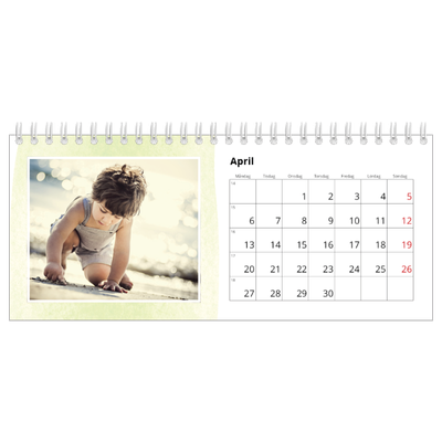 Skrivbordskalendrar — Akvareller i bakgrunden [April]