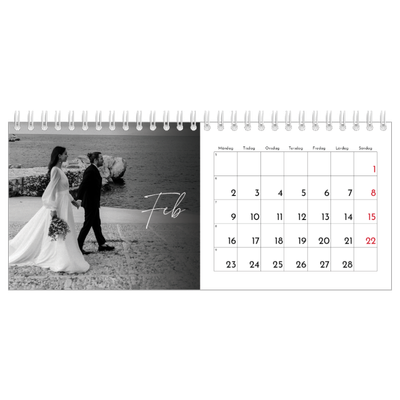 Skrivbordskalendrar — Elegant skrift [Februari]