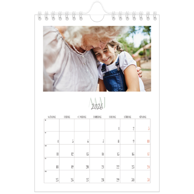 Fotokalender A5 Enkel — Flera typsnitt [omslag]