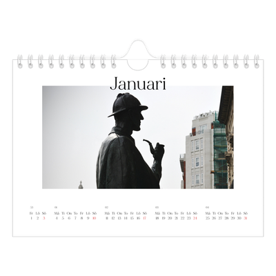 Fotokalender A5 Enkel — Min reseskildring [Januari]