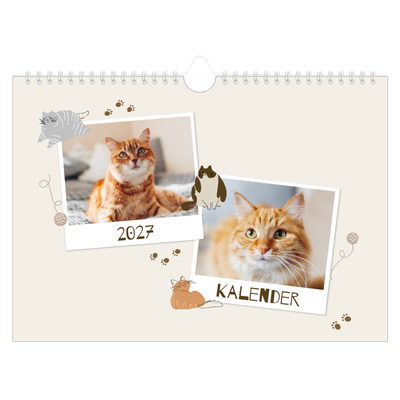 Fotokalender A4 Enkel — Lekfull kattunge [omslag]