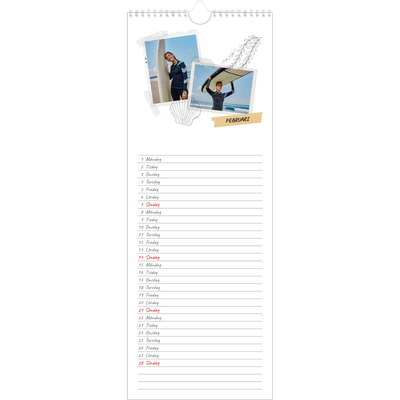 Fotokalender Smal  — Scrapbook stil [Februari]