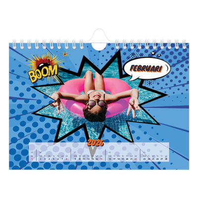 Fotokalender A5 Enkel — Serietidning [Februari]