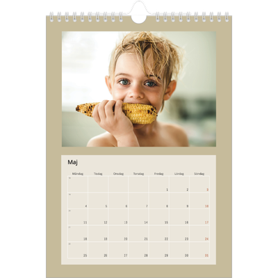 Fotokalender A4 Enkel (20 x 30 cm) — Kalender i jordtoner [omslag]