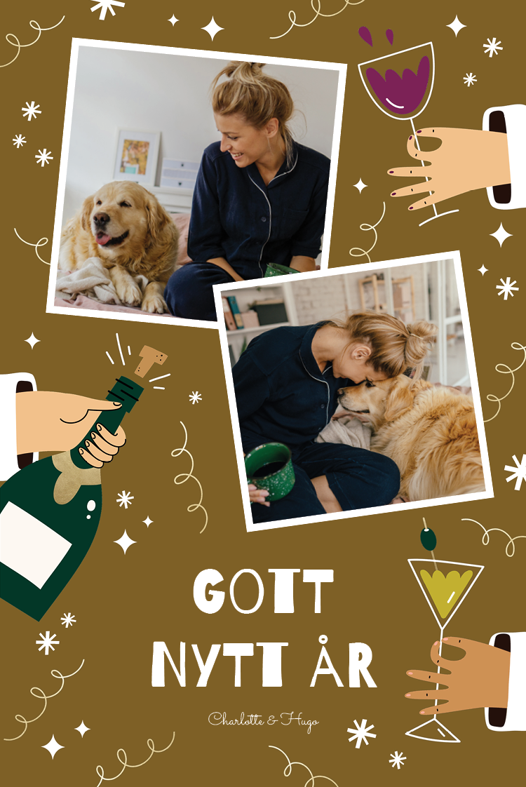 Fotokort — Nyårsfest