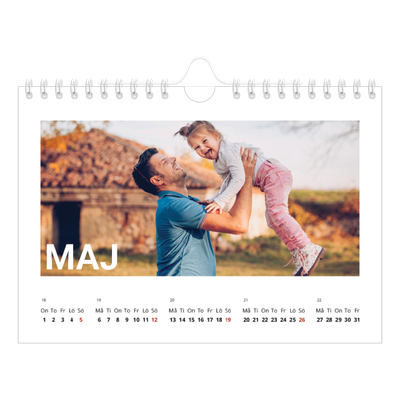 Fotokalender A5 Enkel — Stor månad [omslag]
